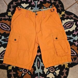 🔥🔥 WEAR FIRST Y2K Orange Cargo Men Shorts🔥🔥 SIZE 34